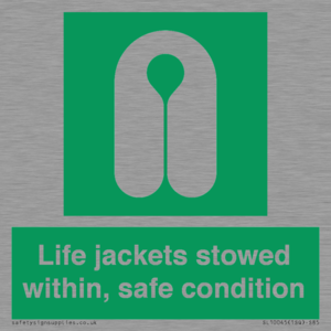 Life jackets stowed within